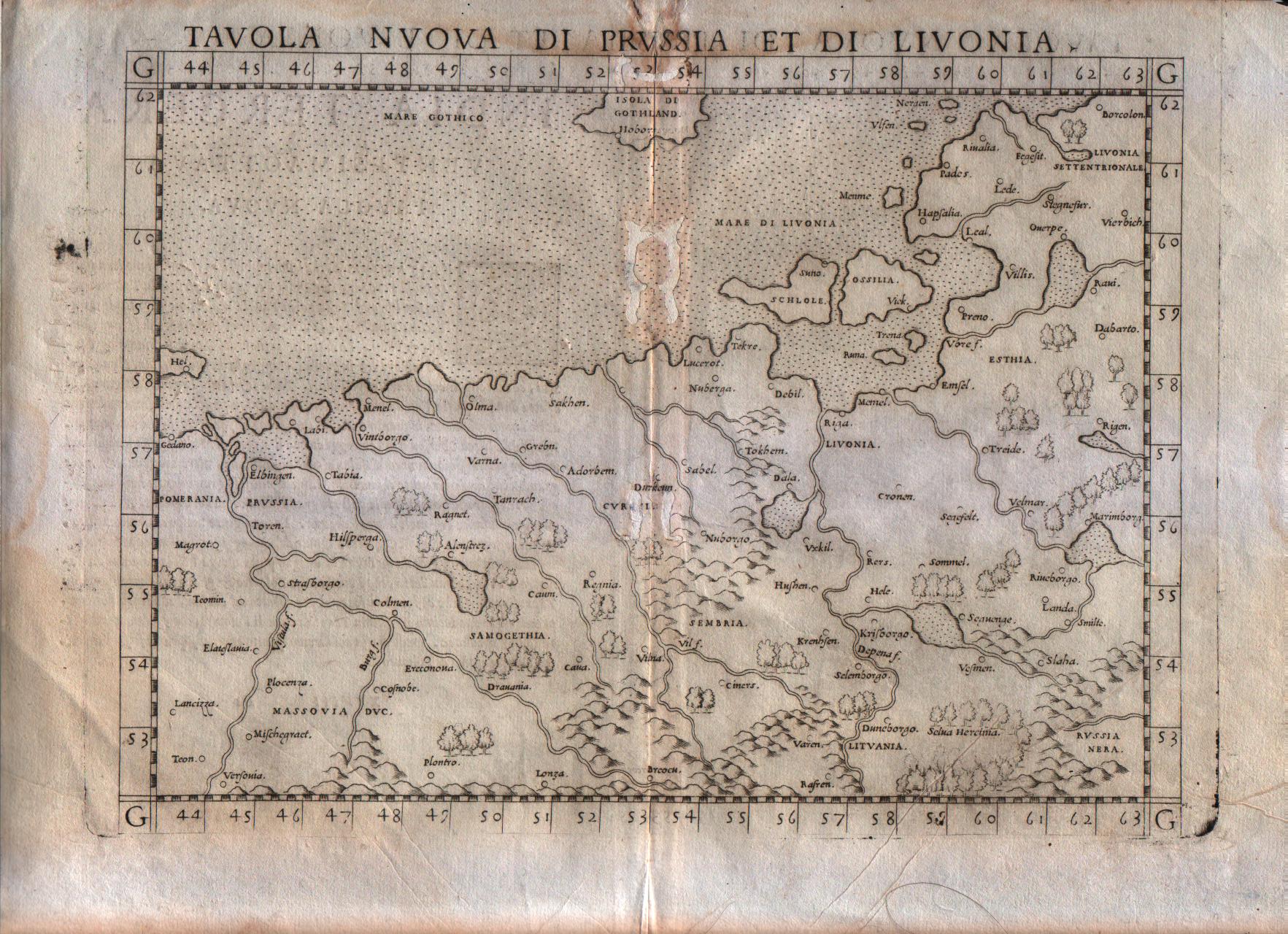 Tavola nuova di Prussia et di Livonia