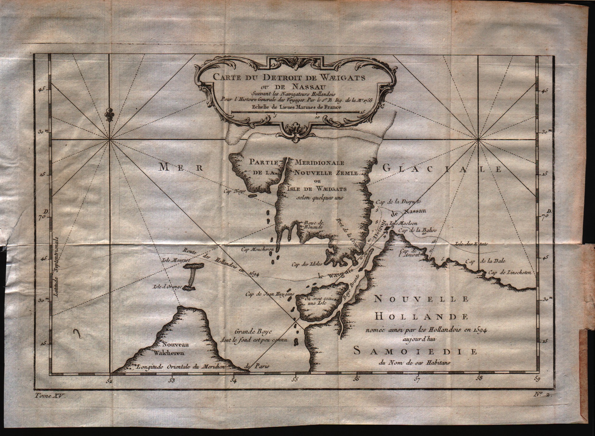 Carte du detroit de Waeigats ou de Nassau