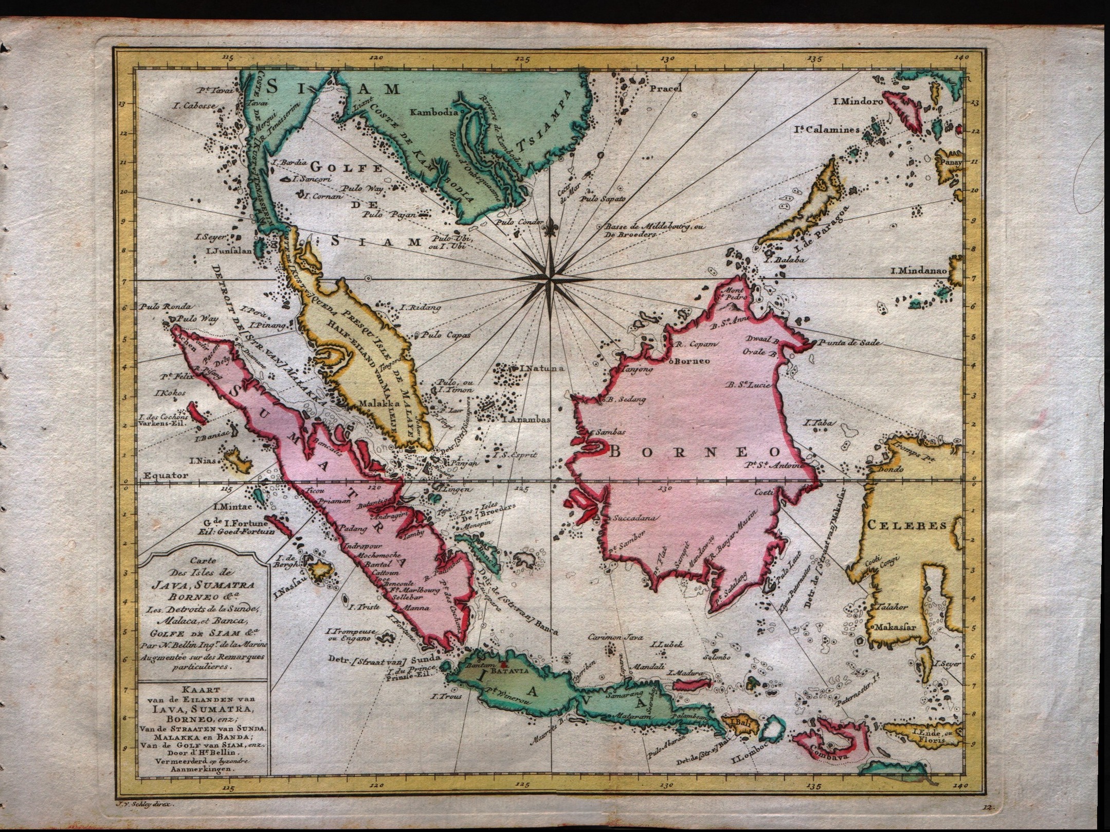Carte Des Isles De Java, Sumatra Borneo 