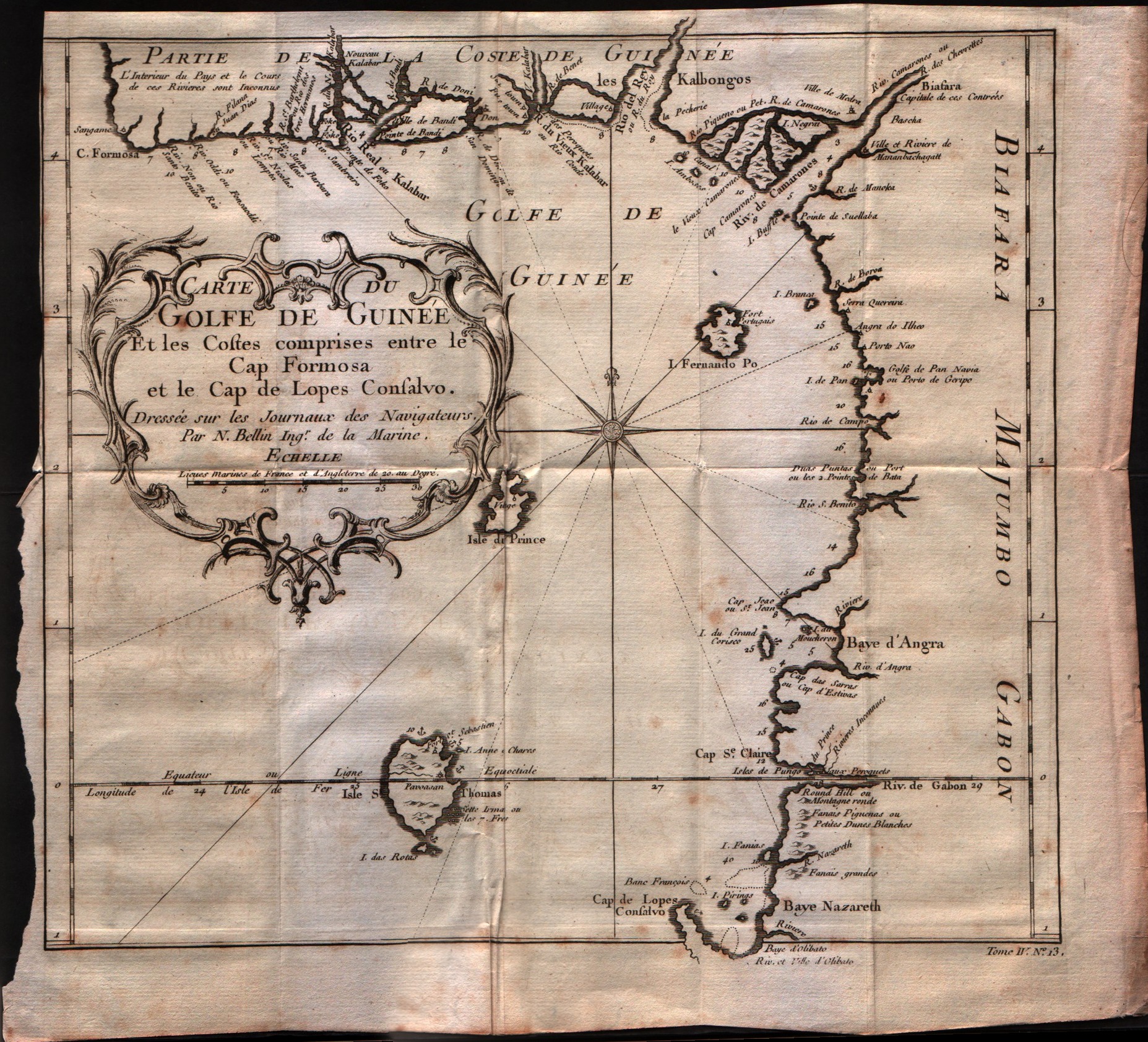 Carte du Golfe de Guinee et les costes comprises entre le Cap Formosa ...
