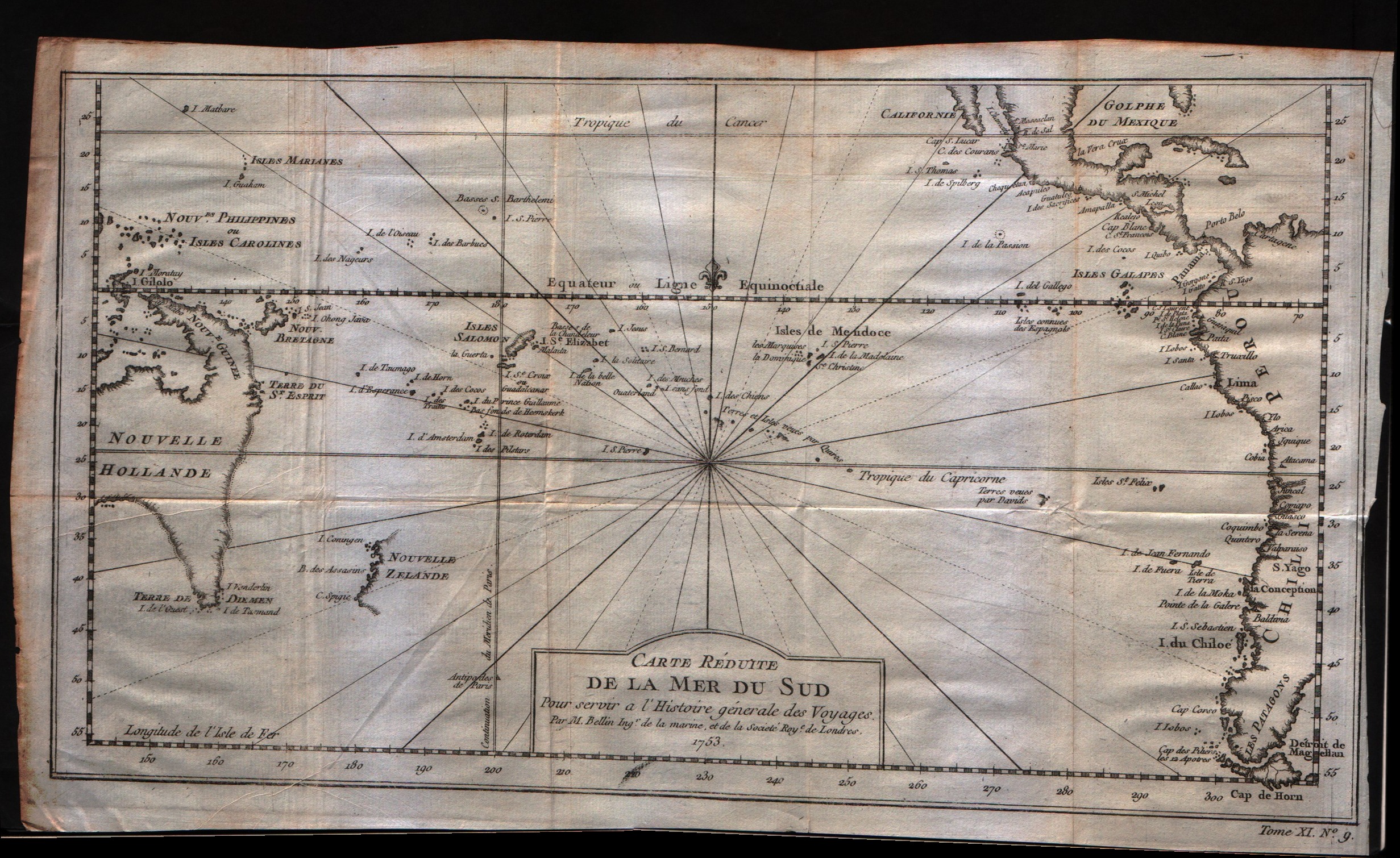 Carte reduite de la Mer Du Sud 