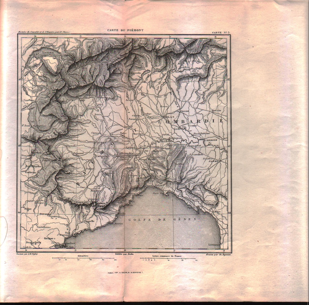 Carte du Piemont