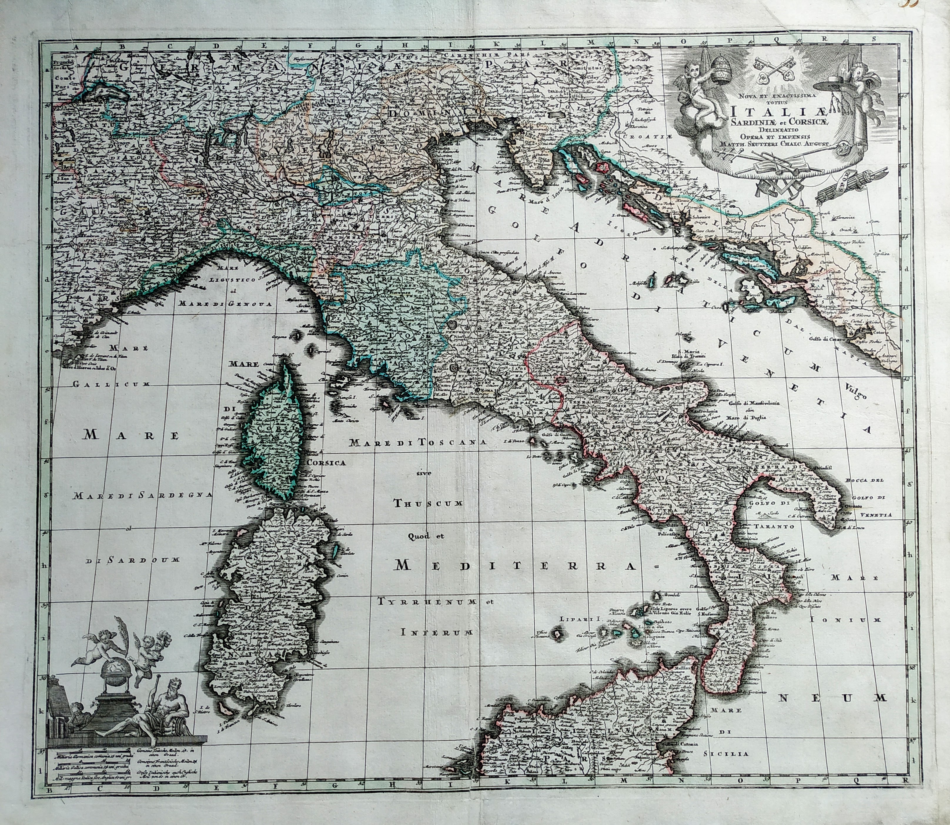 Nova et Exactissima Totius Italiae Sardiniae et Corsicae Delineatio