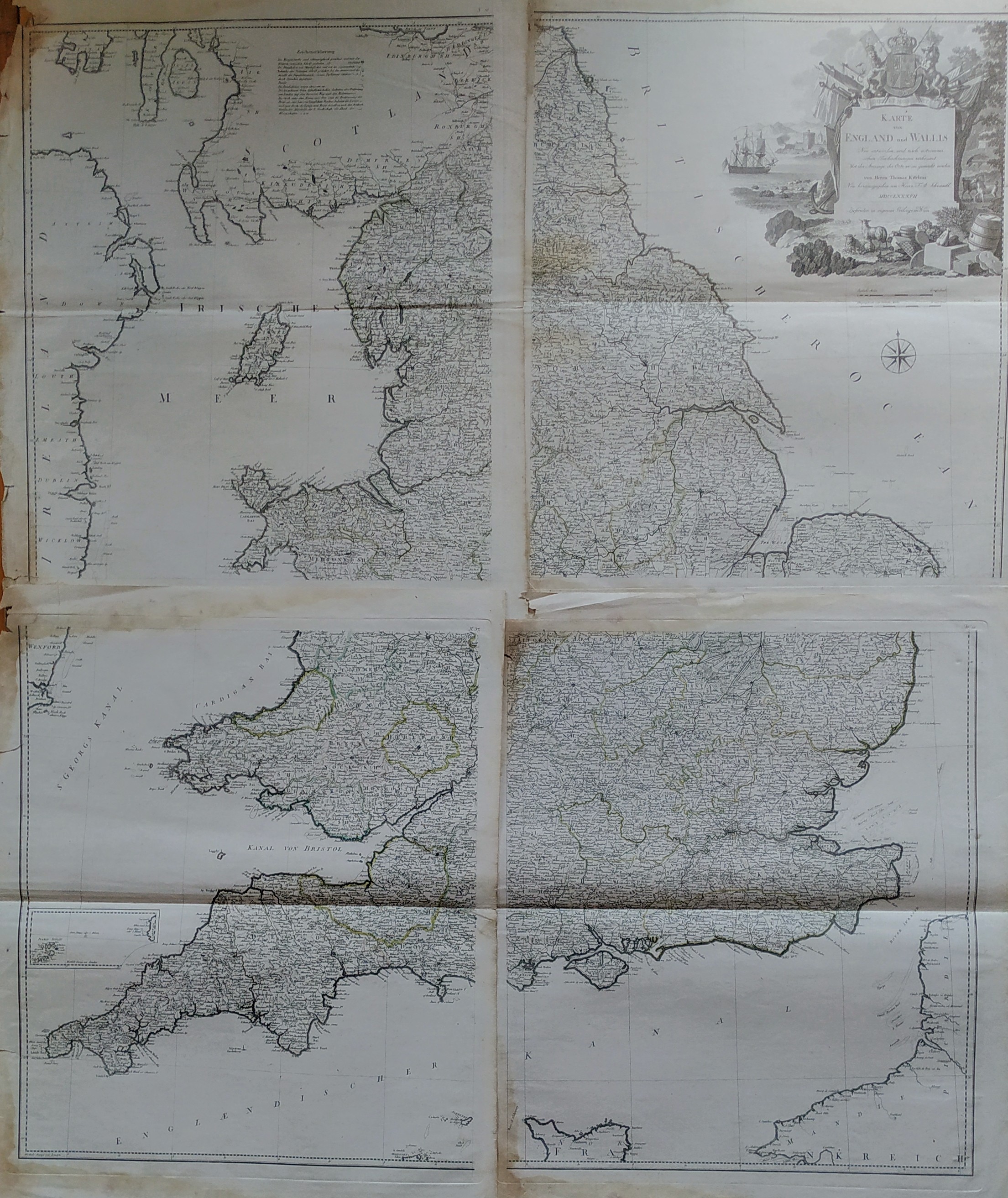 Karte von England und Wallis