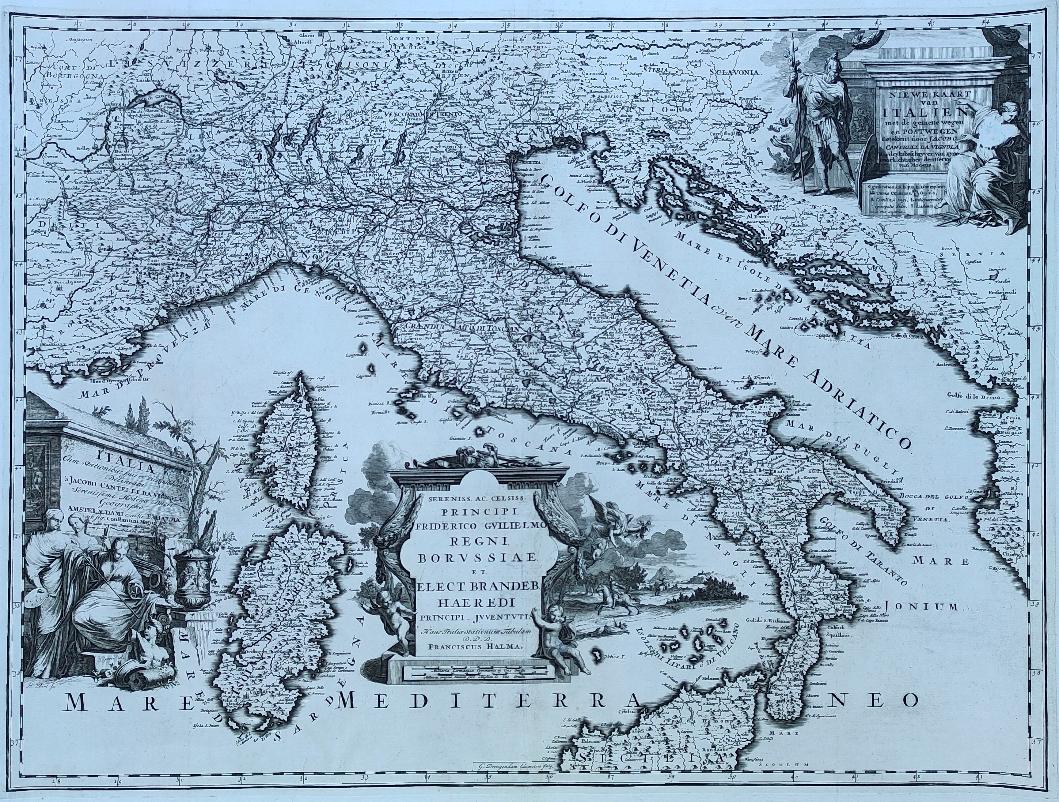 Niewe kaart van Italien