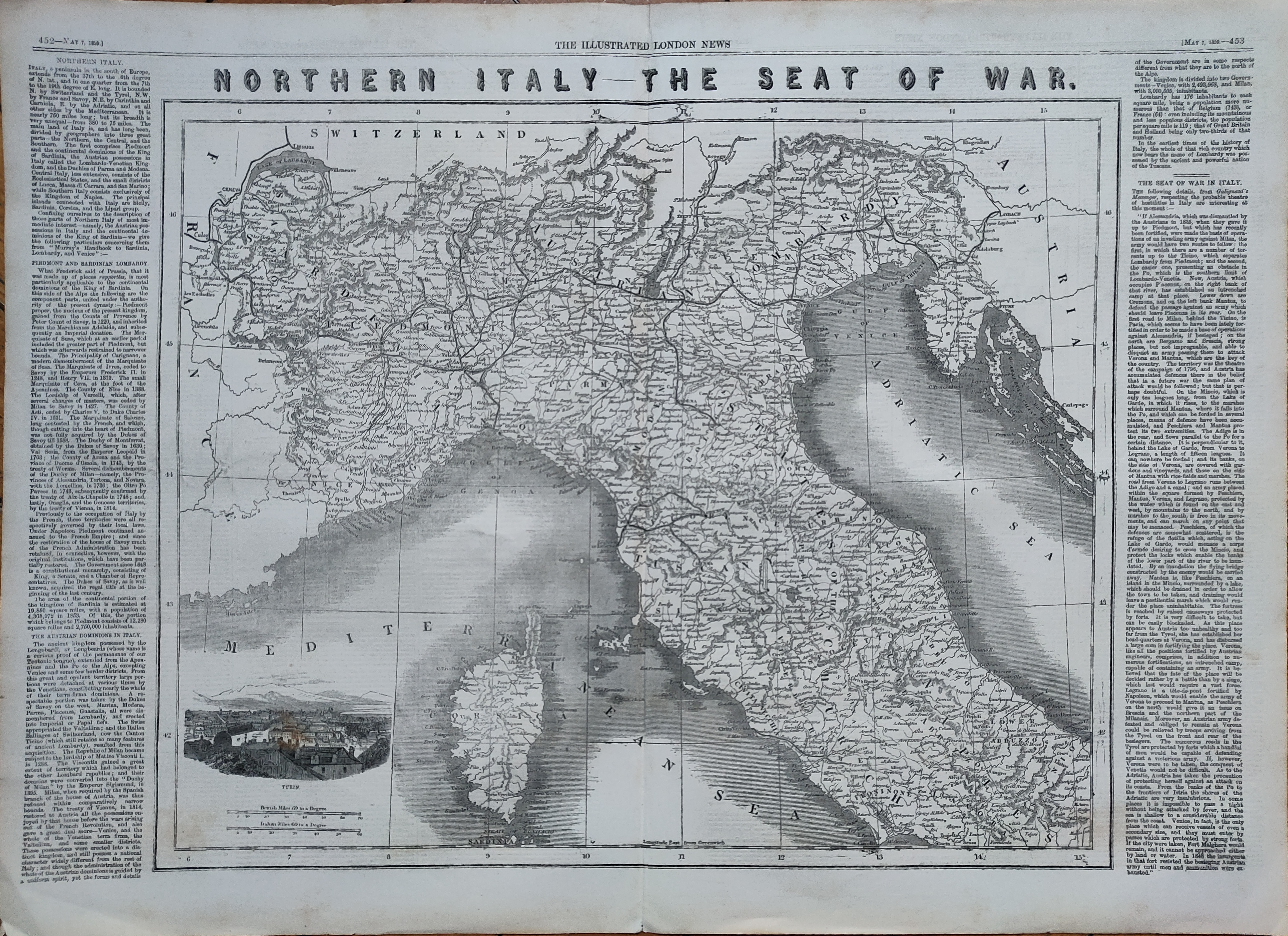 The northern Italy the seat of war