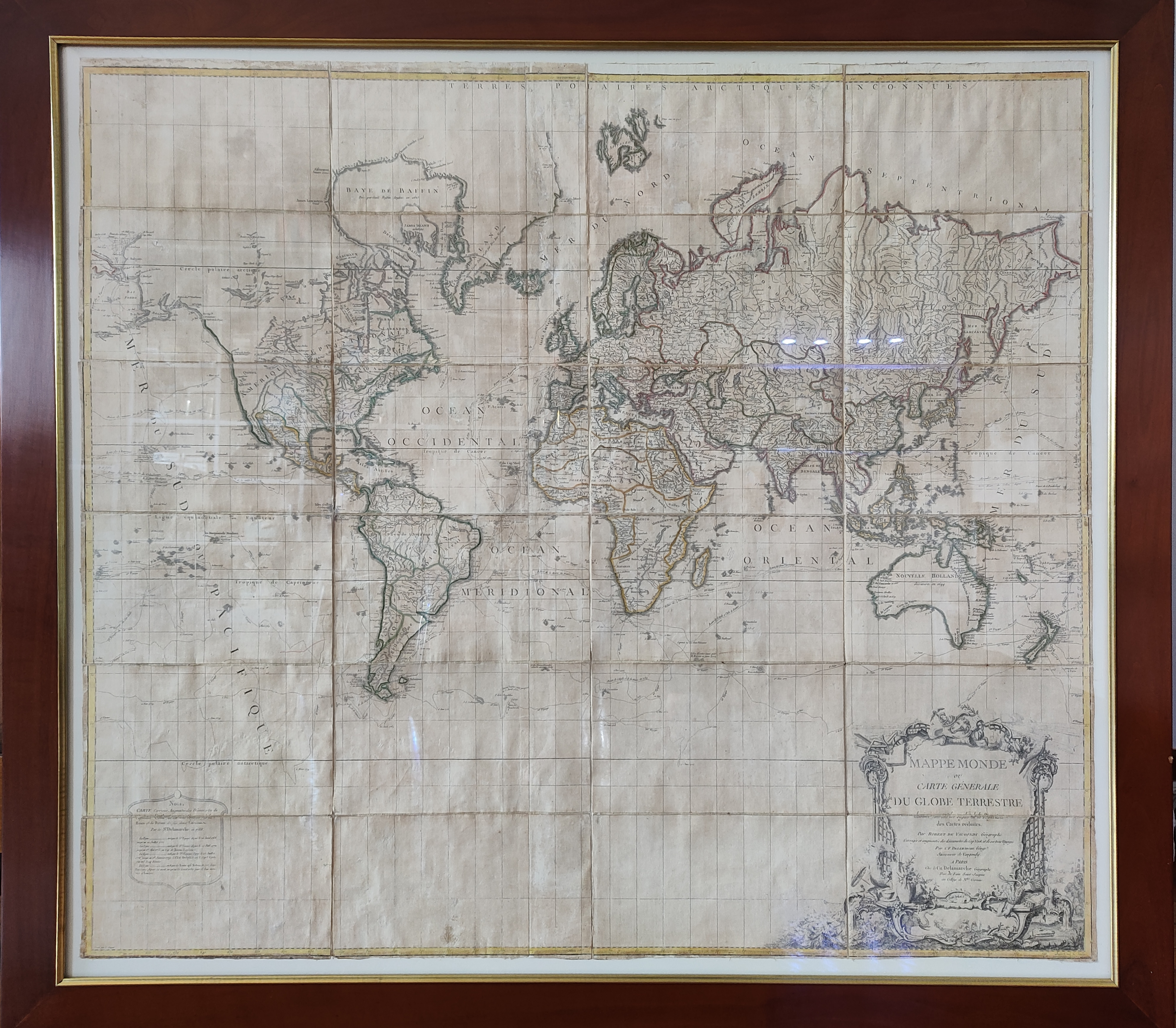 Mappe Monde ou Carte Generale du Globe Terrestre�