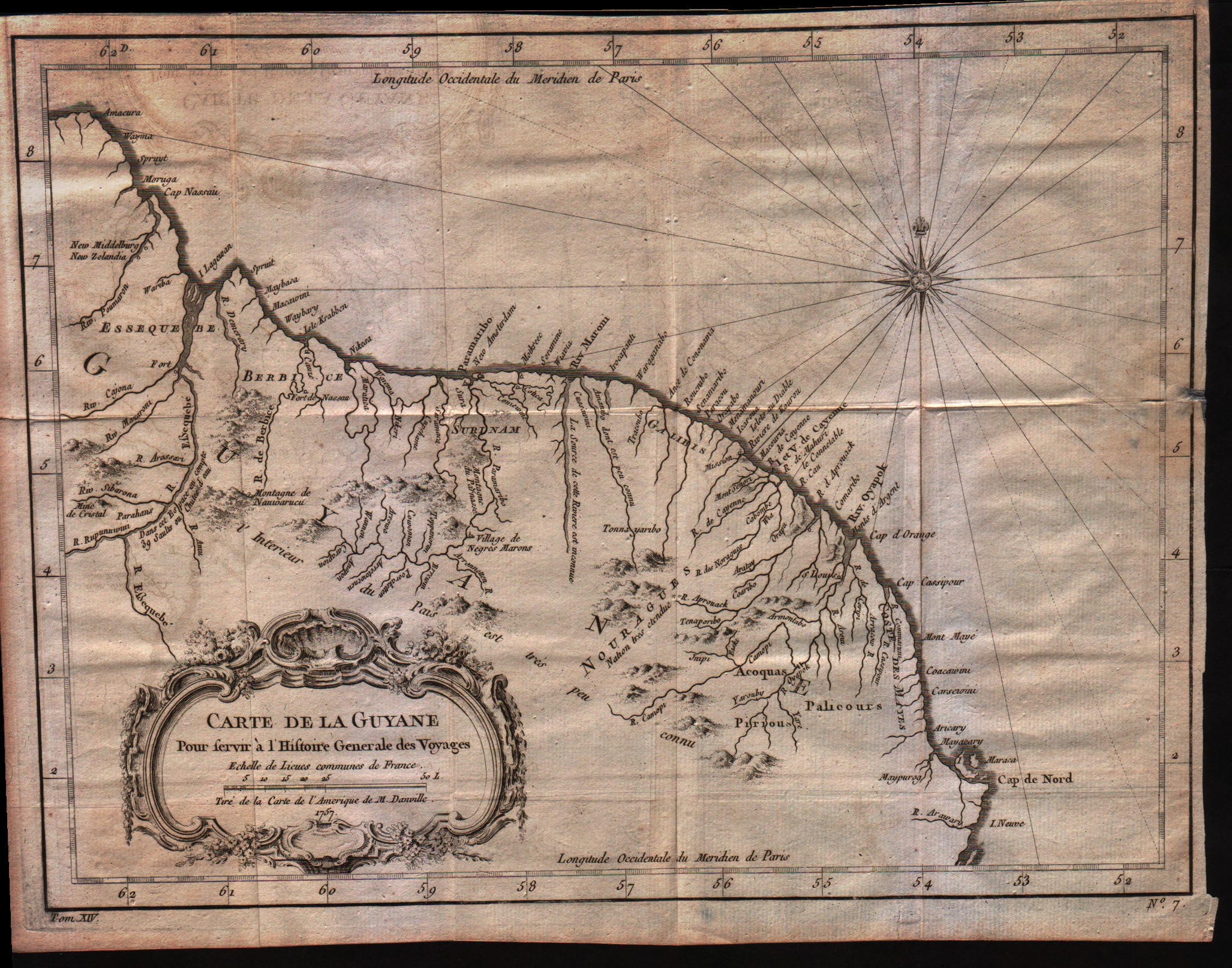 Carte de la Guyane