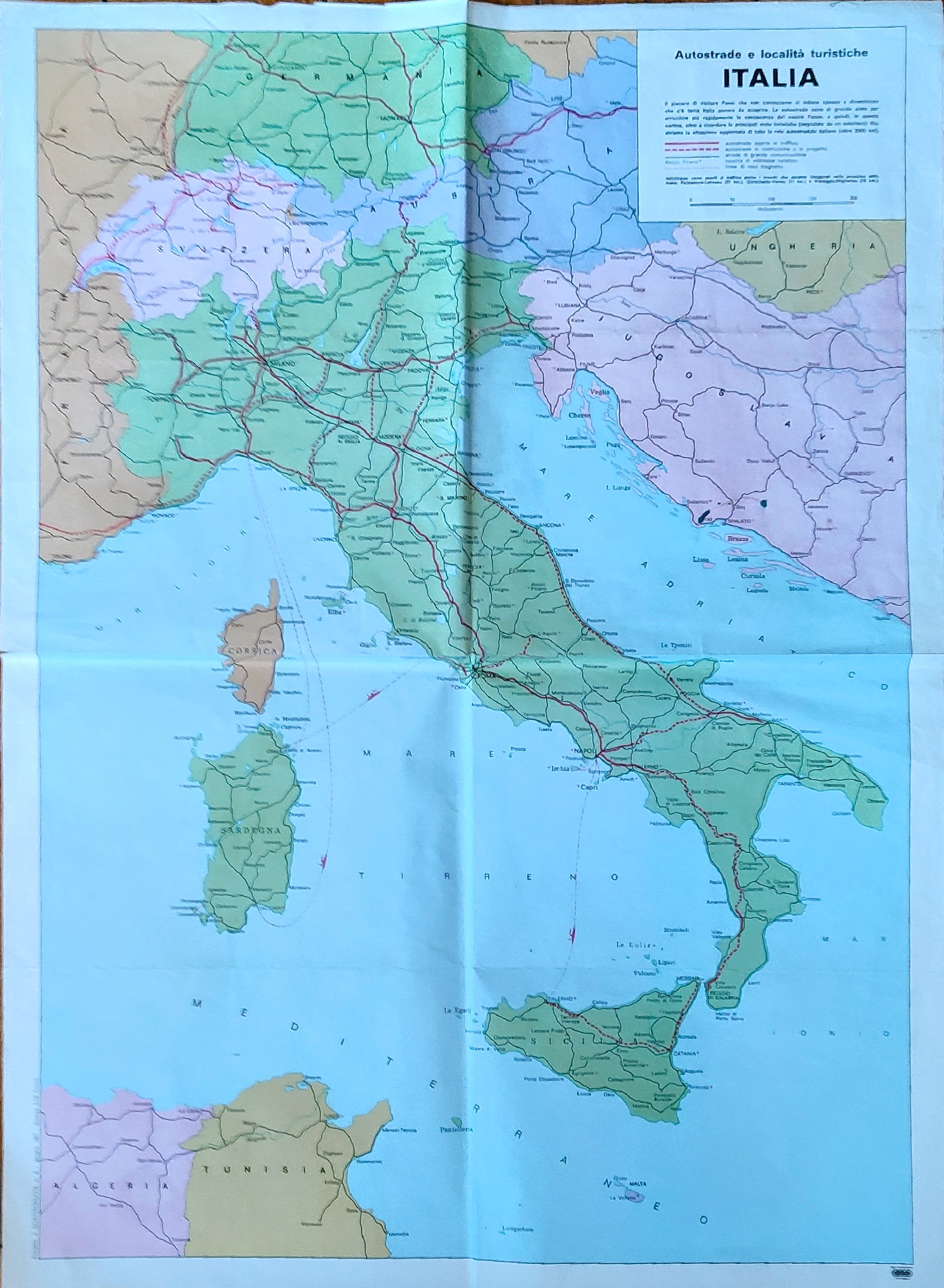 Autostrade e localita turistiche