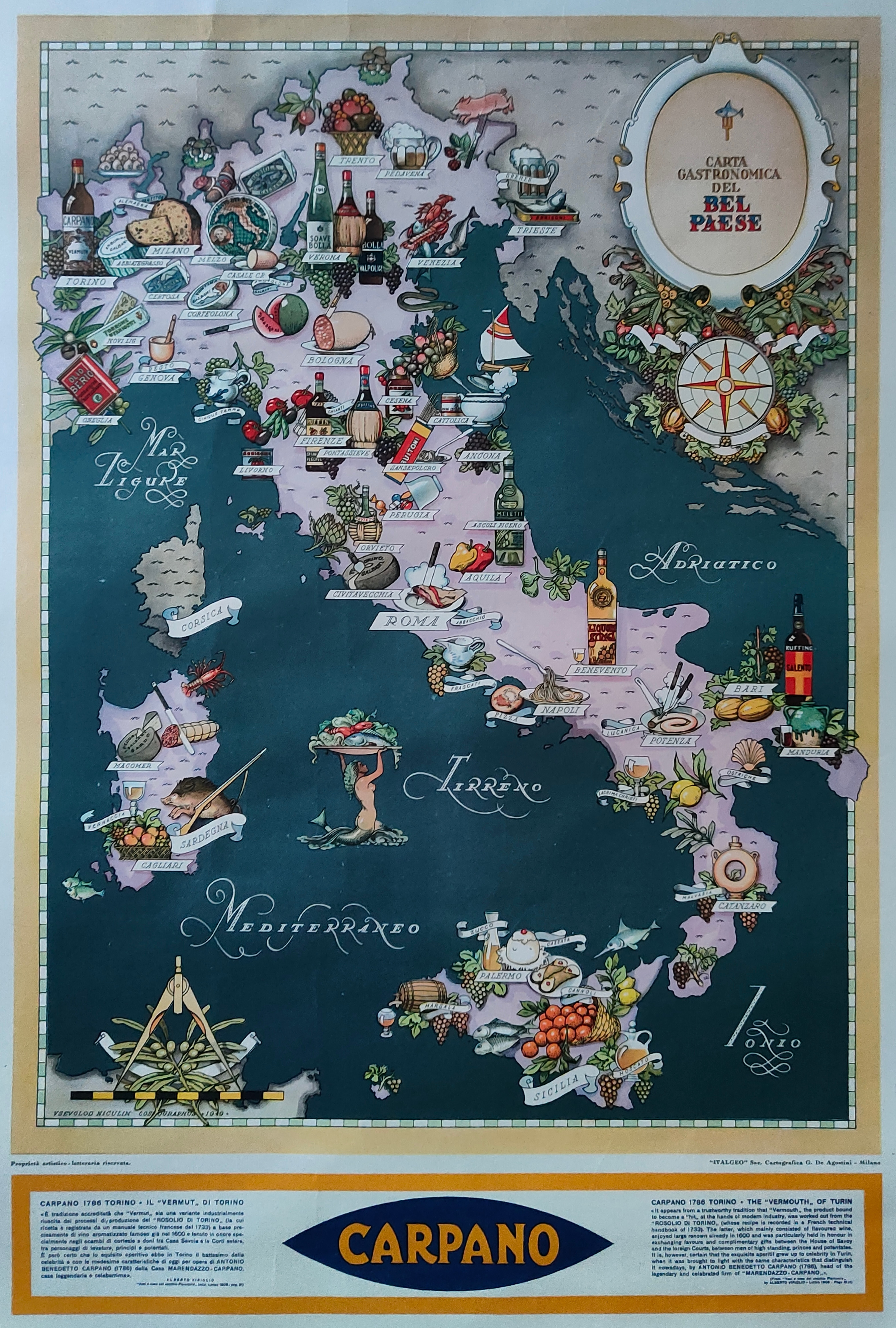 Carta gastronomica del bel paese