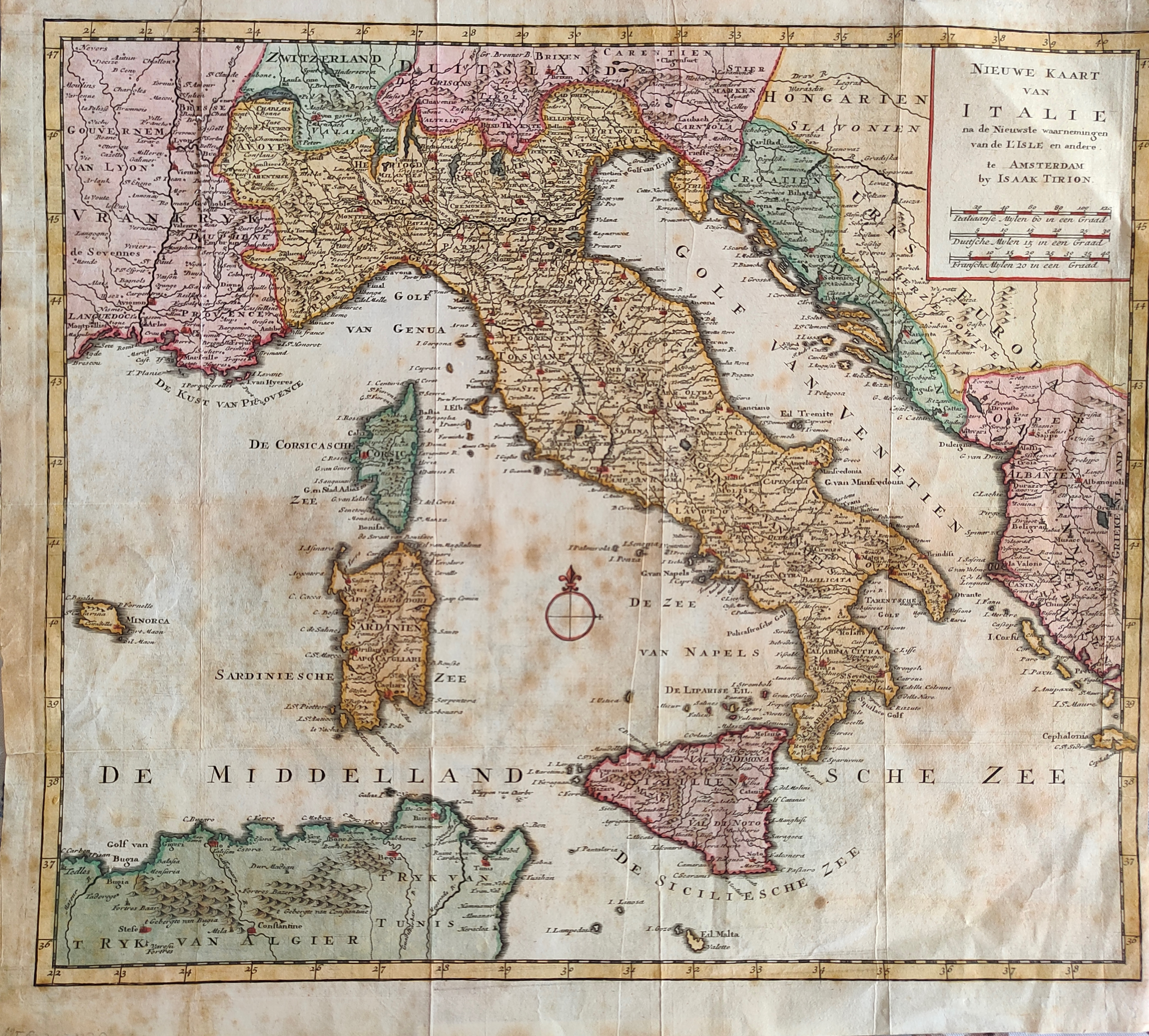 Nieuwe kaart van Italie 