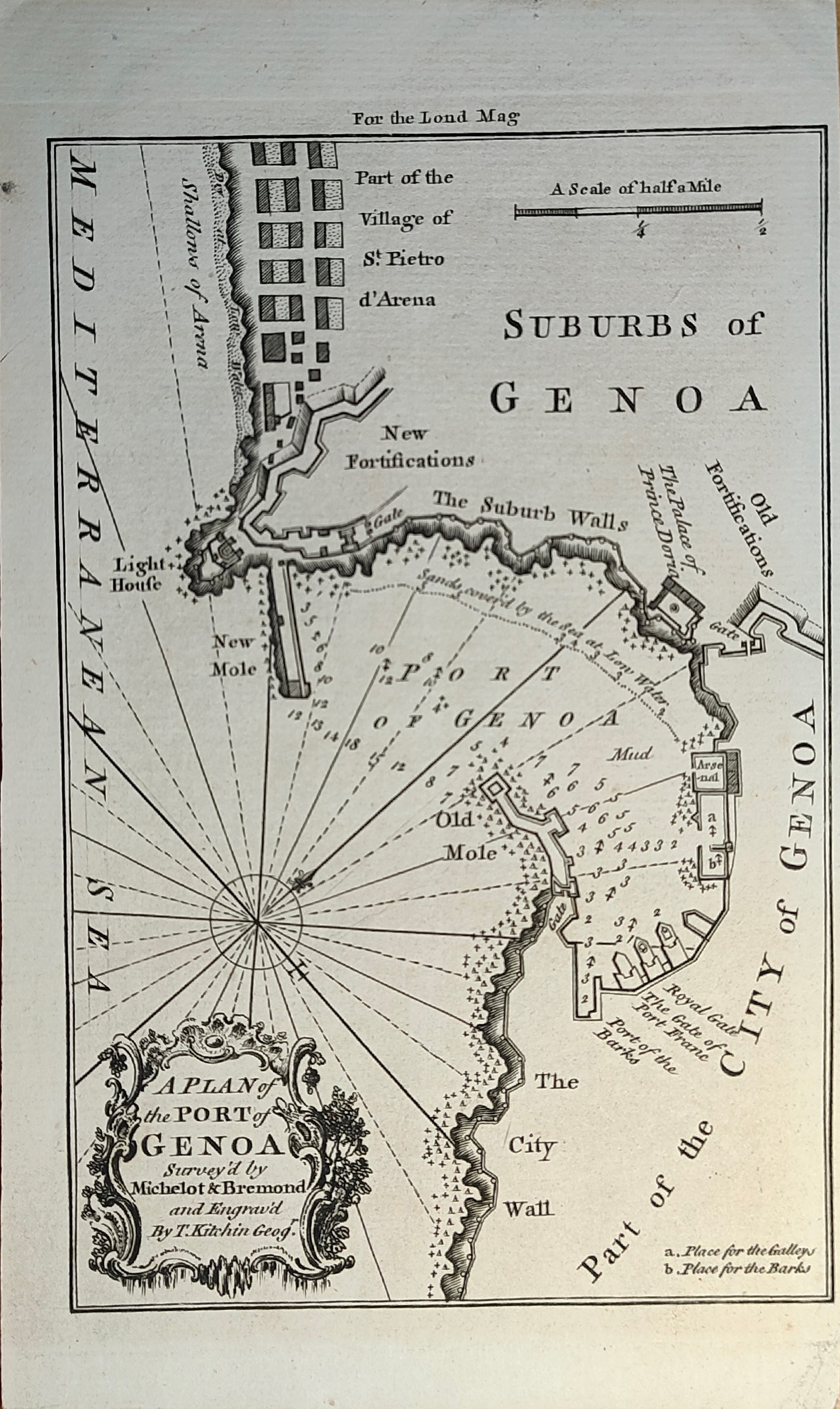 A plan of the port of Genoa by Michelot, Genoa, Circa 1720