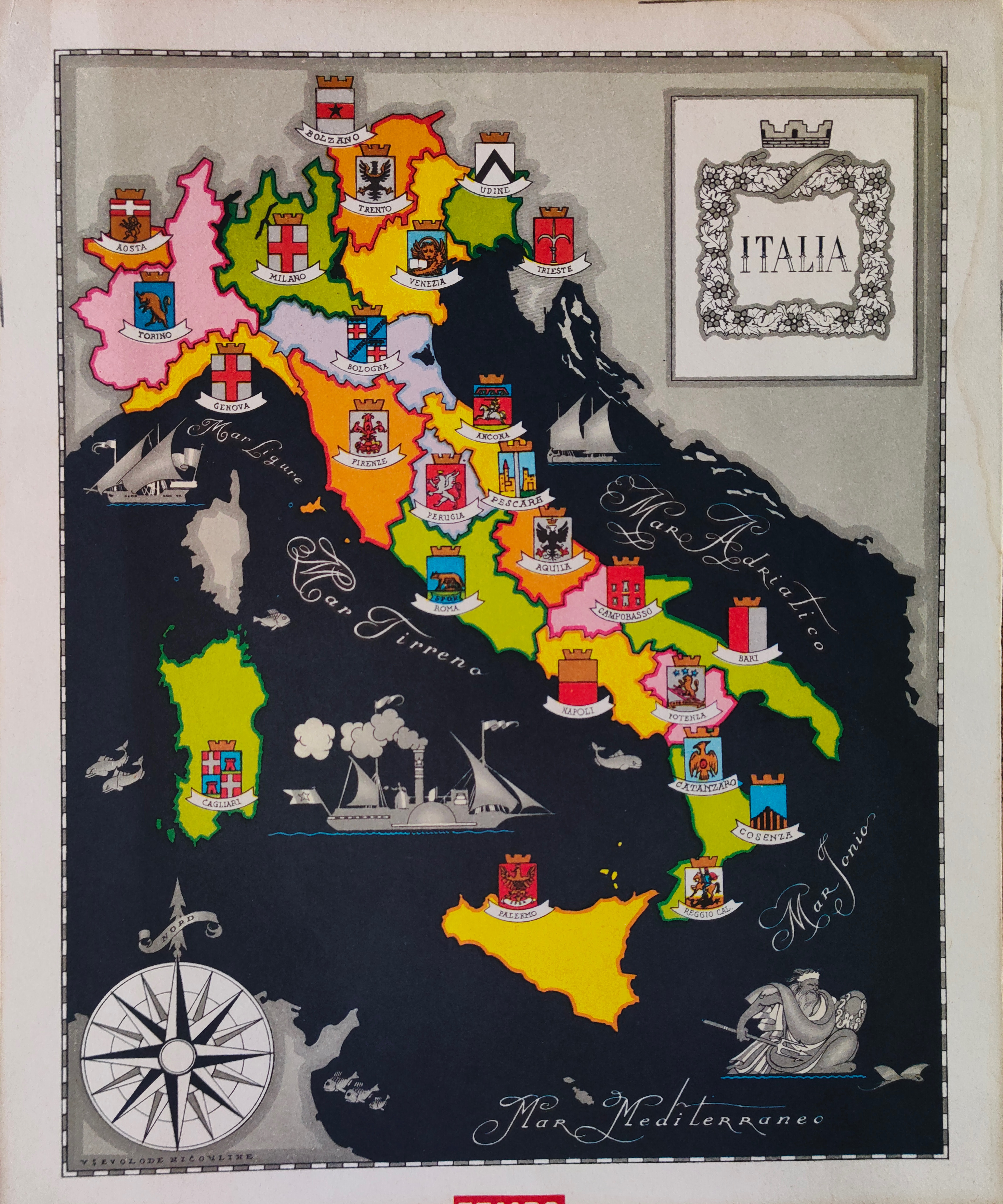 Italia by Nicouline, Italy, Circa 1951