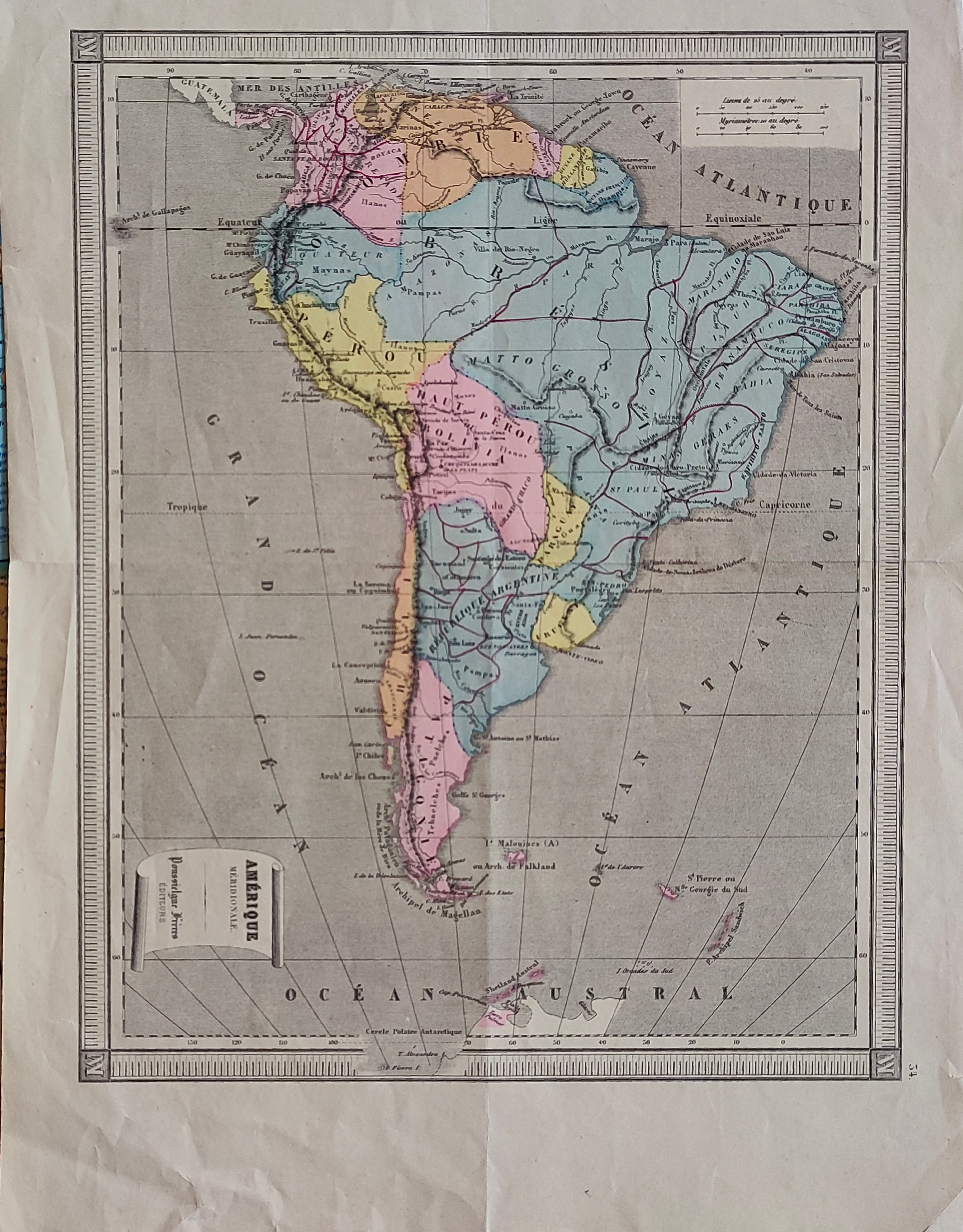 Amerique meridionale by , South America, Circa 1860