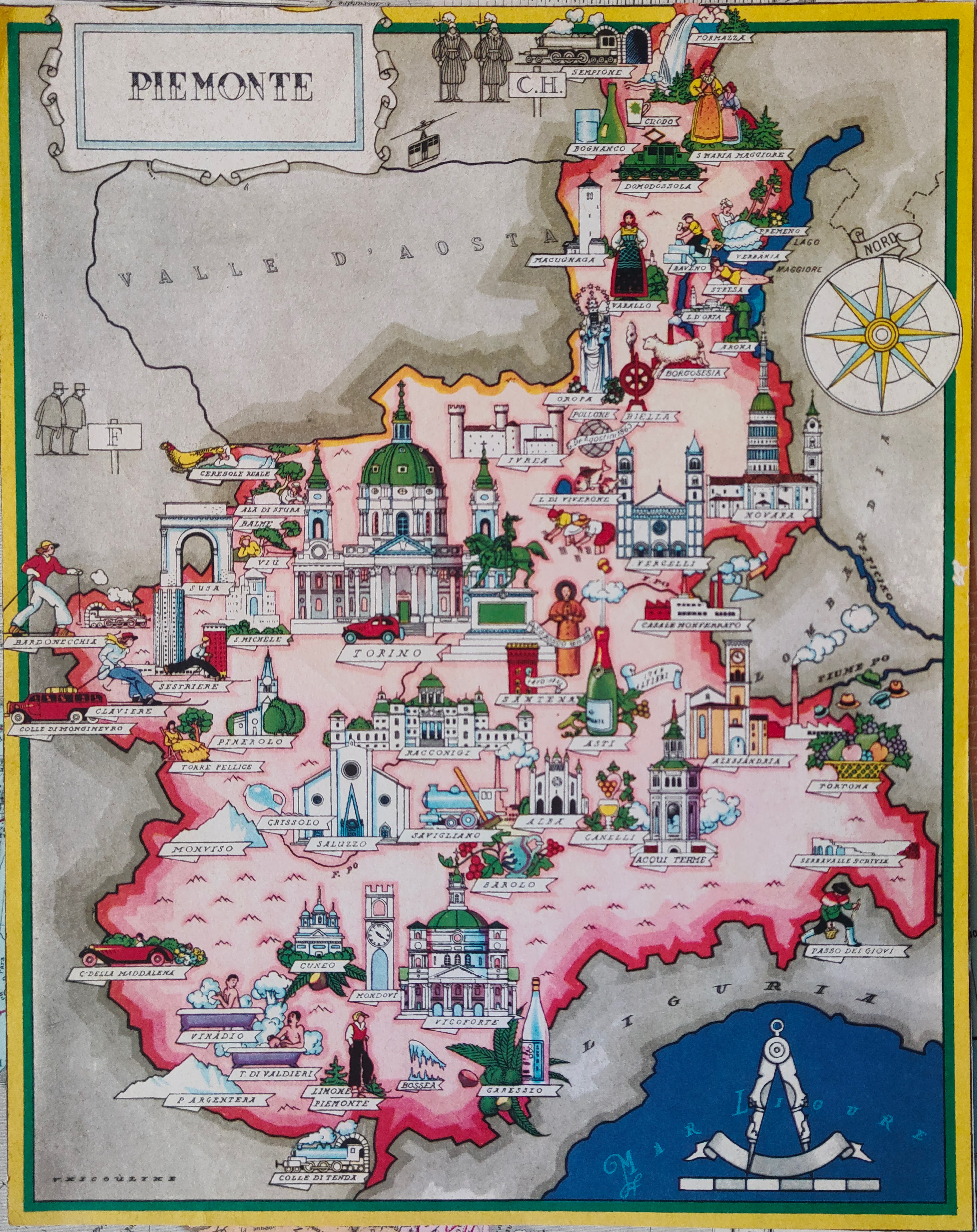 Piemonte by Nicouline, Piemont, Circa 1951