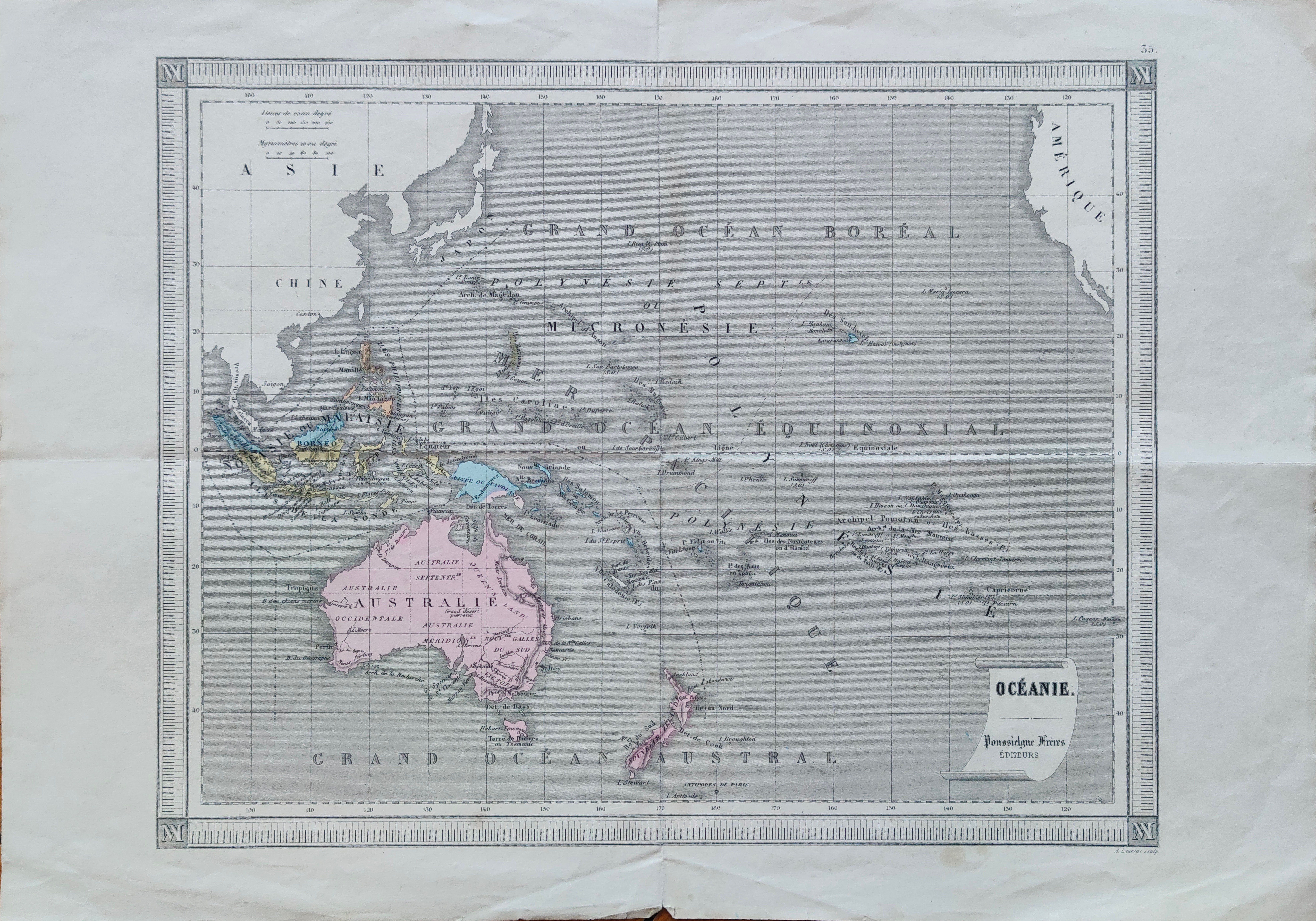 Oceanie by , Oceania, Circa 1860