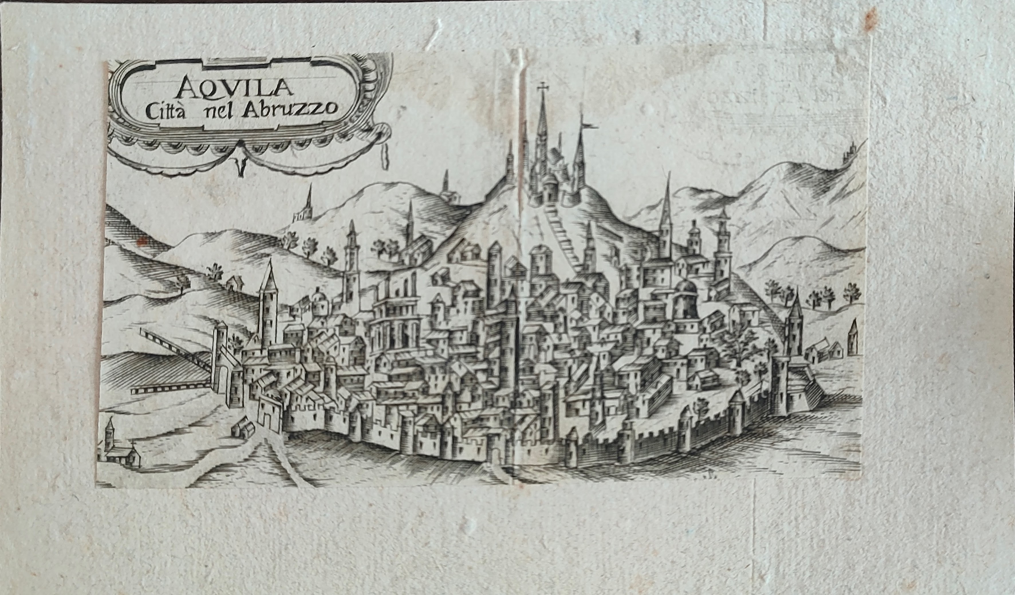Aquila citta' nel Abruzzo by Scoto, Aquila, Circa 1650