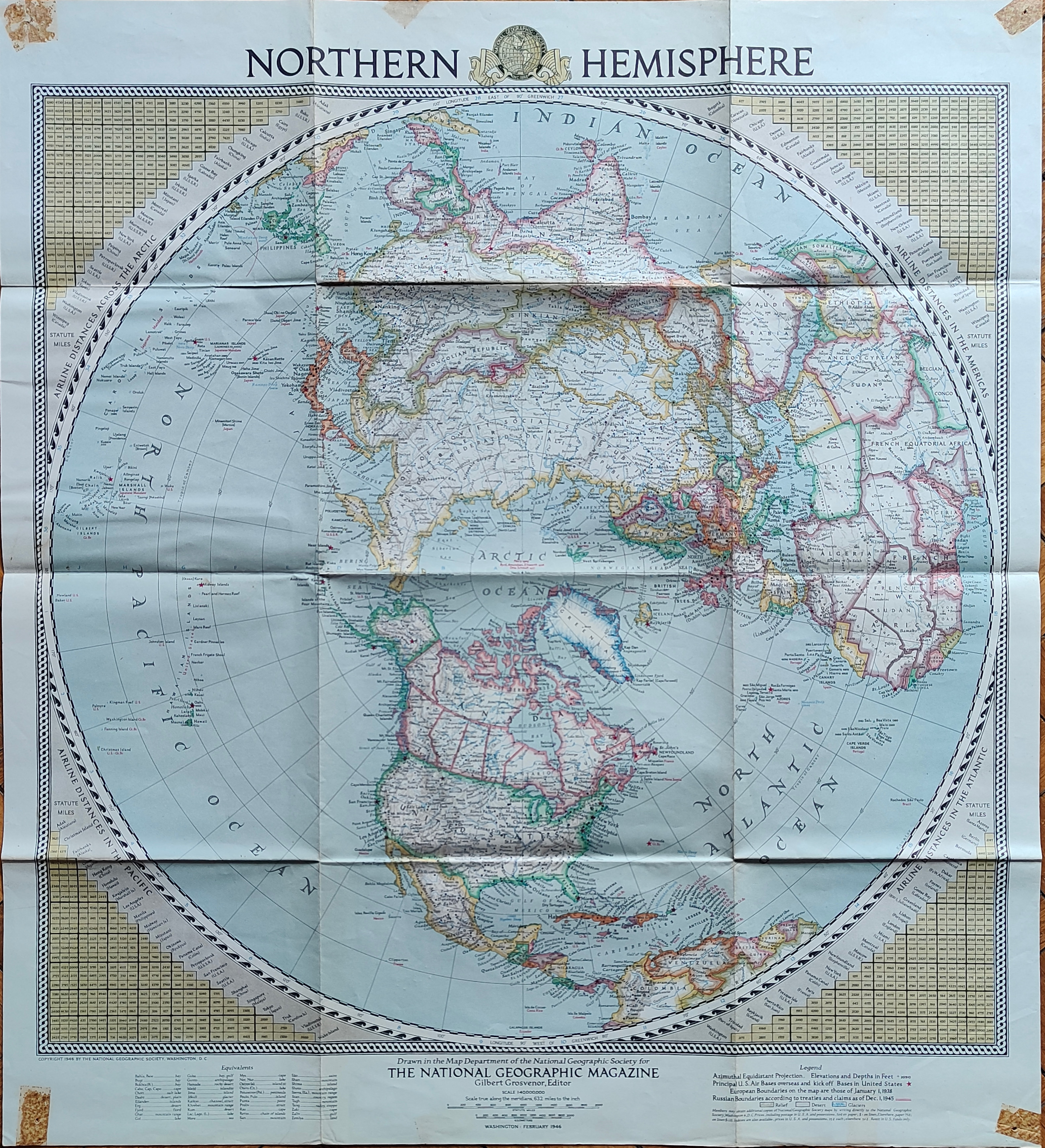 Northern Hemisphere by , North pole, 1946