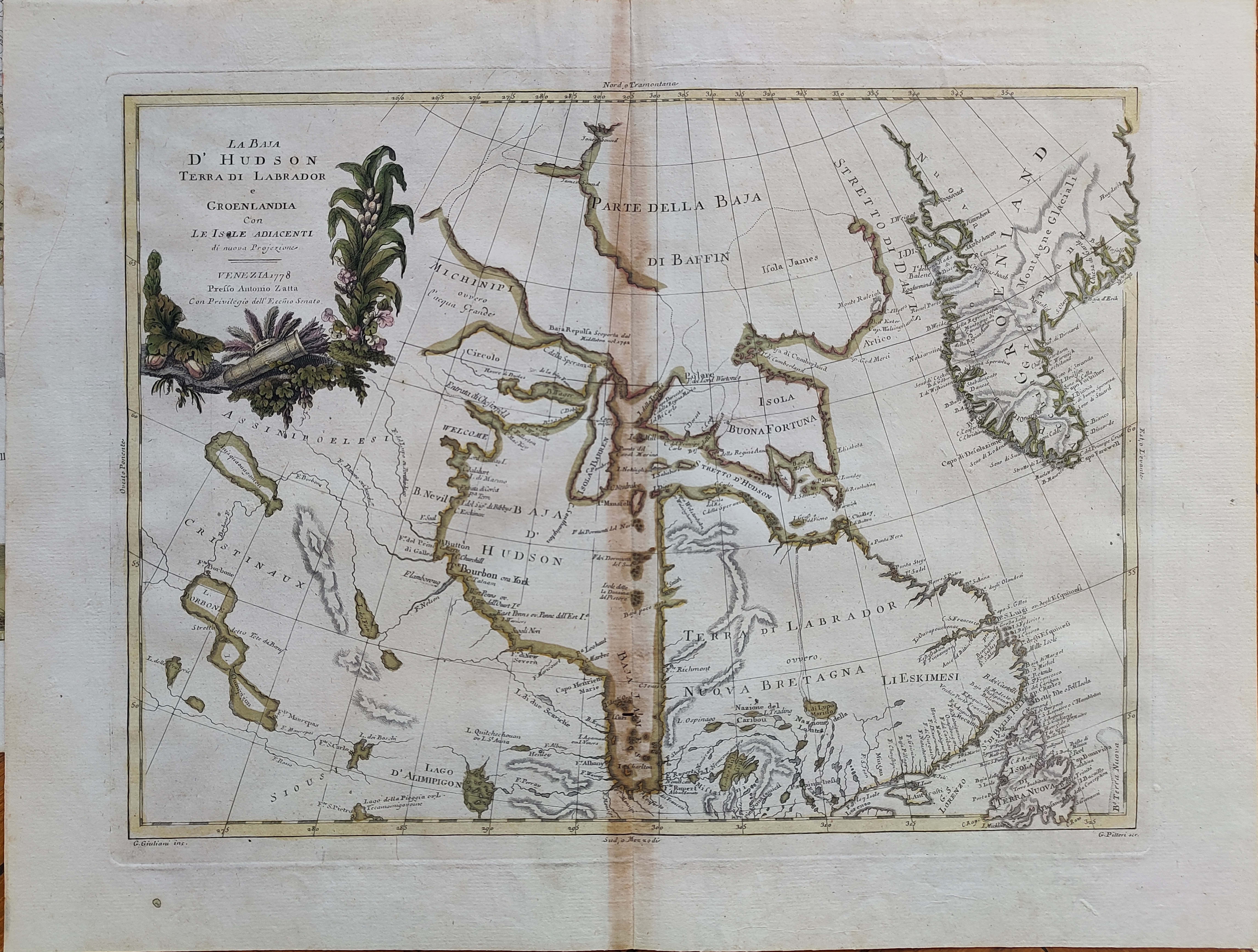 La baia d'Hudson terra di Labrador by Zatta, Canada, 1776
