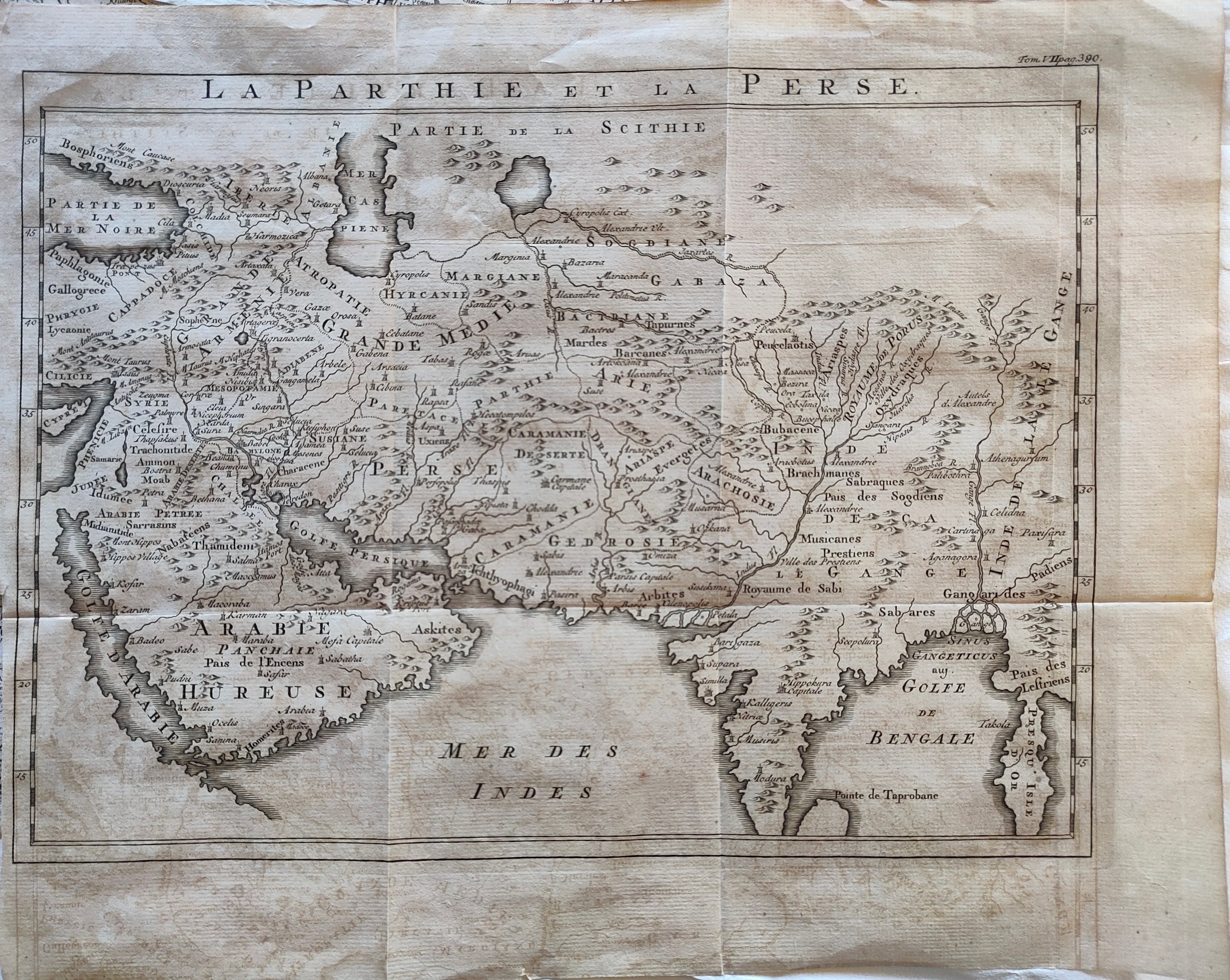 La Parthie et la Perse by Cellarius, South west Asia, 1748